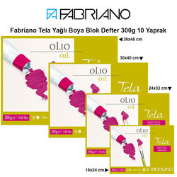 Fabriano - Fabriano Tela Yağlı Boya Blok Defter 300g 10 Yaprak
