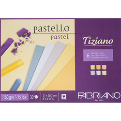 Fabriano - Fabriano Tiziano Pastel Blok 6 Soft Colors 160g 30 Yaprak (1)