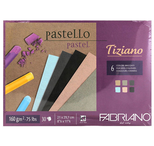 Fabriano Tiziano Pastel Blok 6 Brizzati Colours 160g 30 Yaprak