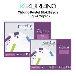 Fabriano - Fabriano Tiziano Pastel Blok Beyaz 160g 24 Yaprak