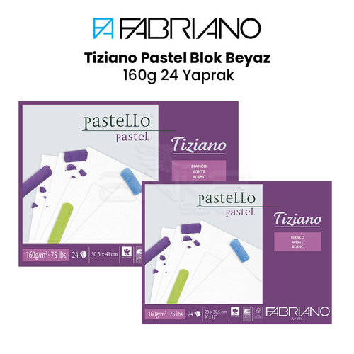 Fabriano Tiziano Pastel Blok Beyaz 160g 24 Yaprak