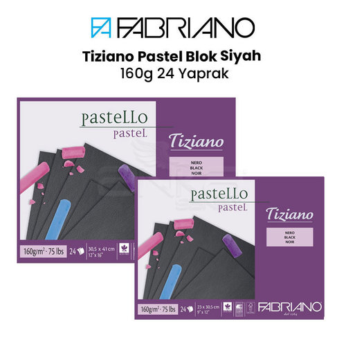Fabriano Tiziano Pastel Blok Siyah 160g 24 Yaprak