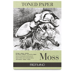 Fabriano - Fabriano Toned Paper Çizim Defteri 120g 50 Yaprak 21x29.7cm Moss