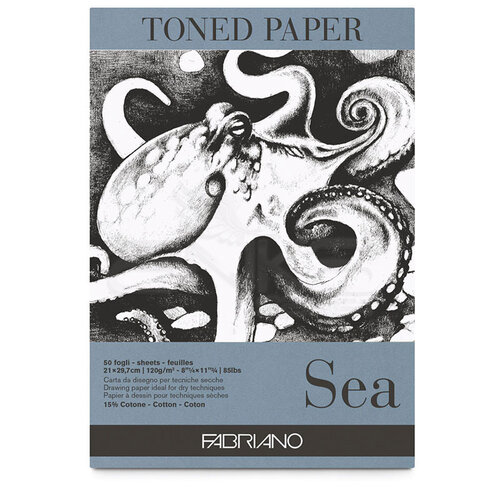 Fabriano Toned Paper Çizim Defteri 120g 50 Yaprak 21x29.7cm Sea