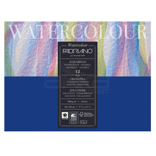 Fabriano Watercolour Sulu Boya Blok 12 Yaprak 300g