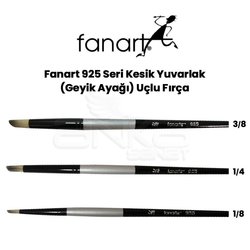 Fanart - Fanart 925 Seri Kesik Yuvarlak (Geyik Ayağı) Uçlu Fırça