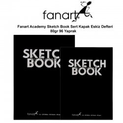 Fanart - Fanart Academy Sketch Book Sert Kapak Eskiz Defteri 80gr 96 Yaprak
