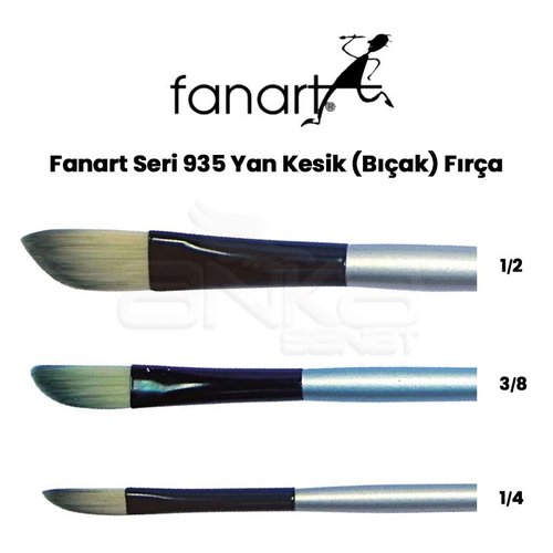 Fanart Seri 935 Yan Kesik (Bıçak) Fırça