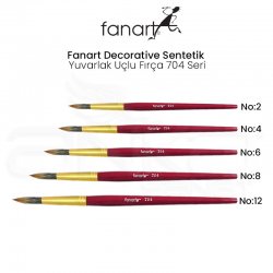 Fanart - Fanart Decorative Sentetik Yuvarlak Uçlu Fırça 704 Seri