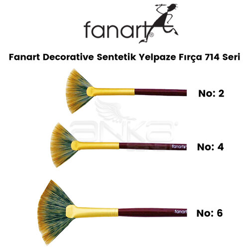 Fanart Decorative Sentetik Yelpaze Fırça 714 Seri