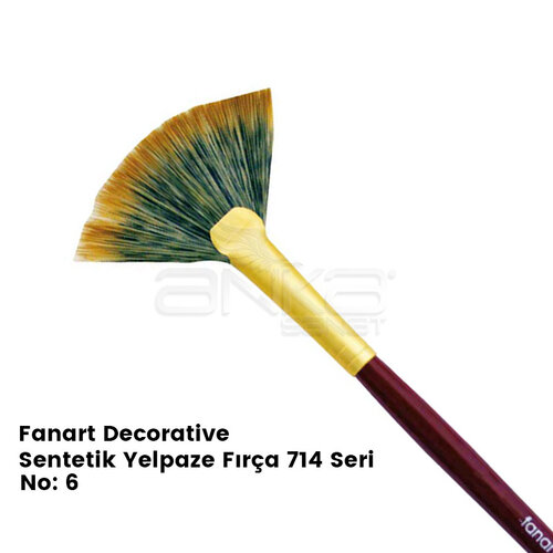 Fanart Decorative Sentetik Yelpaze Fırça 714 Seri