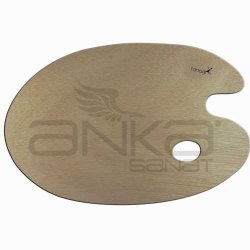 Fanart - Fanart Oval Ahşap Palet 24x34cm