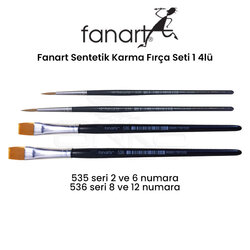 Fanart - Fanart Sentetik Karma Fırça Seti 1 4lü