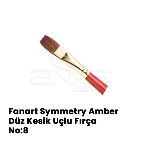Fanart Symmetry Amber Düz Kesik Uçlu Fırça