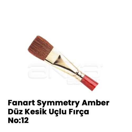 Fanart Symmetry Amber Düz Kesik Uçlu Fırça