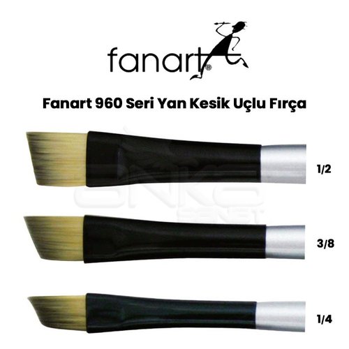 Fanart 960 Seri Yan Kesik Uçlu Fırça