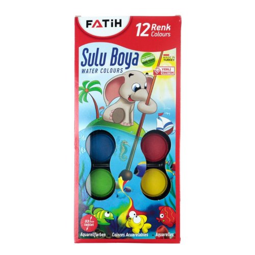 Fatih Sulu Boya Seti 12li 33mm Fırça Hediyeli K-12 King Size