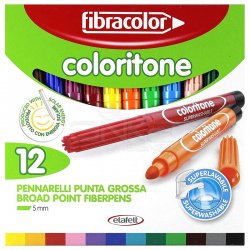 Fibracolor - Fibracolor Coloritone Keçeli Kalem Seti 12 Renk