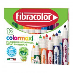 Fibracolor - Fibracolor Colormaxi Keçeli Kalem 12 Renk