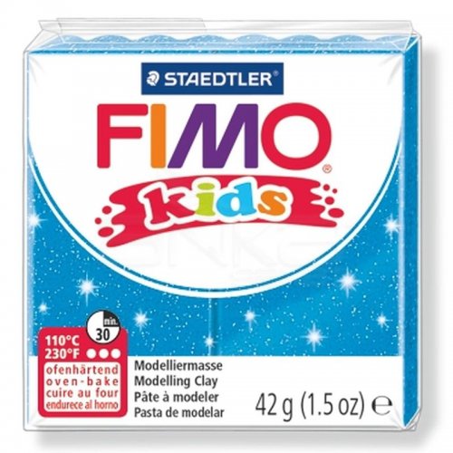 Fimo Kids Polimer Kil 42g No:312 Yaldızlı Mavi - 312 Yaldızlı Mavi