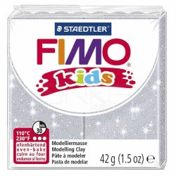 Fimo - Fimo Kids Polimer Kil 42g No:812 Yaldızlı Gri