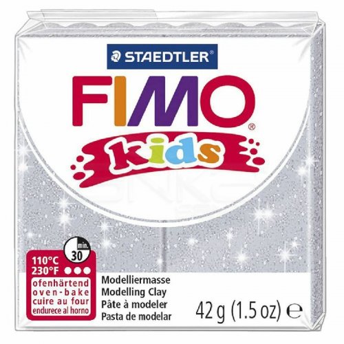 Fimo Kids Polimer Kil 42g No:812 Yaldızlı Gri - 812 Yaldızlı Gri