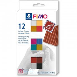 Fimo - Fimo Leather Effect Polimer Kil Seti 12 Parça 8013 C12-2
