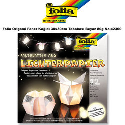 Folia - Folia Origami Fener Kağıdı 30x30cm Tabakası Beyaz 80g No:42300