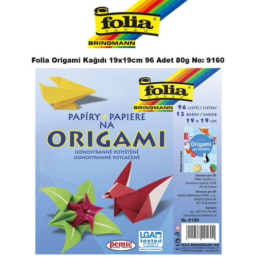 Folia Origami Kağıdı 19x19cm 96 Adet 80g No: 9160
