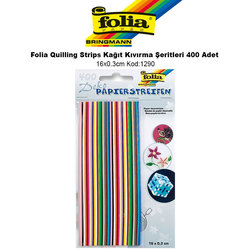 Folia - Folia Quilling Strips Kağıt Kıvırma Şeritleri 400 Adet 16x0.3cm Kod:1290