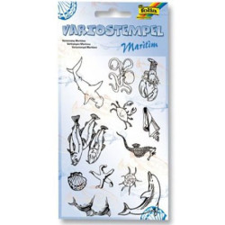 Folia - Folia Silikon Stamp Baskı Deniz Hayvanları-30108