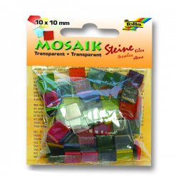 Folia - Folia Transparan Mozaik Karışık Renkler 10x10mm 190 Adet 57209