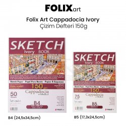 Folix - Folix Art Cappadocia Ivory Çizim Defteri 150g 50 YP