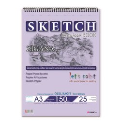 Folix Art Zigana Sketch Esquisse Book Spiralli Çizim Defteri 150g 30 Yaprak - Thumbnail