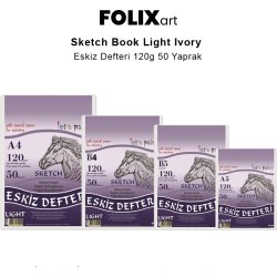Folix - Folix Art Sketch Book Light Ivory Eskiz Defteri 120g 50 Yaprak