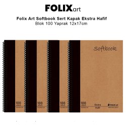 Folix - Folix Art Softbook Sert Kapak Ekstra Hafif Blok 100 Yaprak 12x17cm