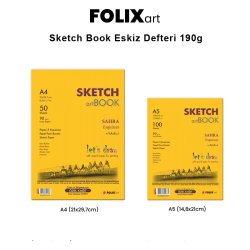 Folix - Folix Art Sketch Book Eskiz Defteri 190g 50 Yaprak