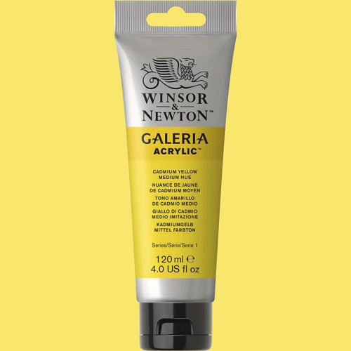 Galeria 120ml Akrilik Boya 120 Cadmium Yellow Medium Hue - 120 Cadmium Yellow Medium Hue