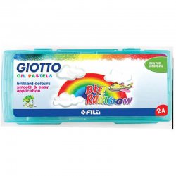 Giotto Big Rainbow - Plastik Kutulu Yağlı Pastel Boya 24 Renk – 295200 - Thumbnail