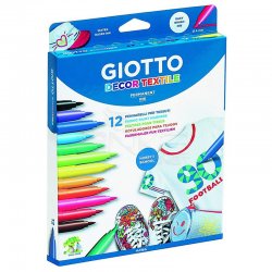 Giotto - Giotto Decor Textile Kumaş Boyama Kalemi 12 Renk 494900