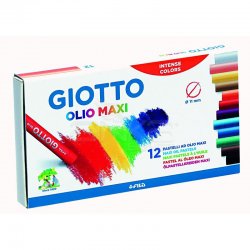 Giotto Olio Maxi - Yağlı Pastel (Silindir) 12 Renk – 293000 - Thumbnail