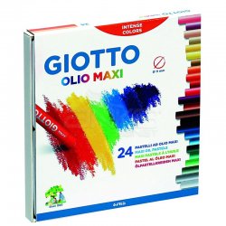 Giotto Olio Maxi - Yağlı Pastel (Silindir) 24 Renk – 293100 - Thumbnail