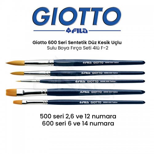 Giotto Sentetik Karma Fırça Seti 1 5li F-5