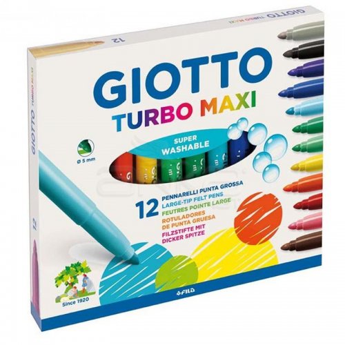 Giotto Turbo Maxi Jumbo Keçeli Kalem 12li 454000