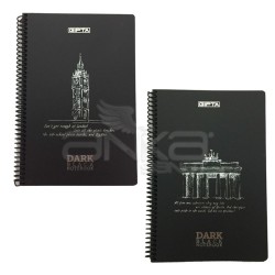 Gıpta Dark Black Notebook Spiralli Çizgisiz 50 Yaprak 16x24cm 2673 - Thumbnail