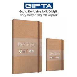 Gıpta - Gıpta Exclusive İplik Dikişli Ivory Defter 70g 120 Yaprak