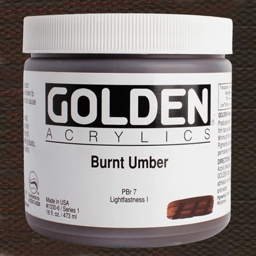 Golden Heavy Body Akrilik Boya 473ml Seri 1 1030 Burnt Umber - 1030 Burnt Umber