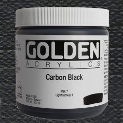 Golden - Golden Heavy Body Akrilik Boya 473ml Seri 1 1040 Carbon Black