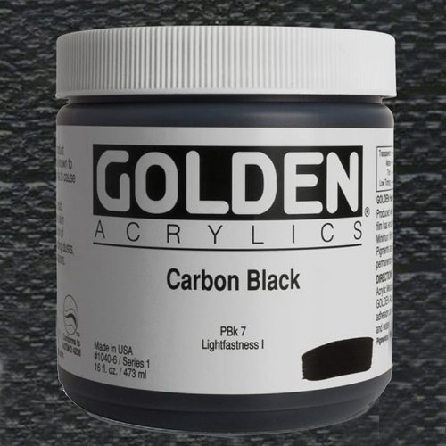 Golden Heavy Body Akrilik Boya 473ml Seri 1 1040 Carbon Black