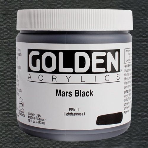 Golden Heavy Body Akrilik Boya 473ml Seri 1 1200 Mars Black - 1200 Mars Black